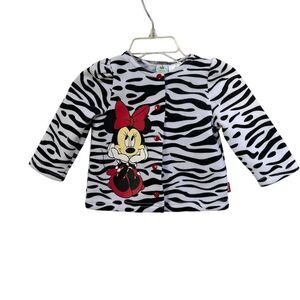 Disney Baby Minnie Mouse Zebra Print Jacket 0/3 Months‎ Girls Multicolor